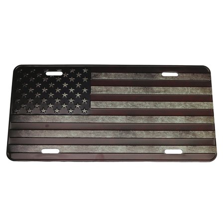 RACE SPORT Red, White and Blue American Flag Front License Plate RSAFLP-R